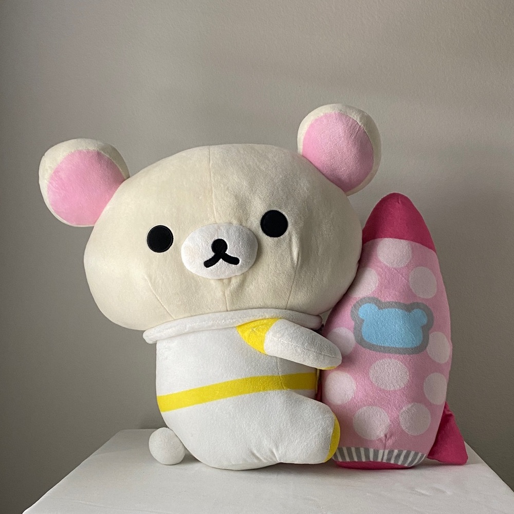 XL Korilakkuma Bear Plush with Rocket